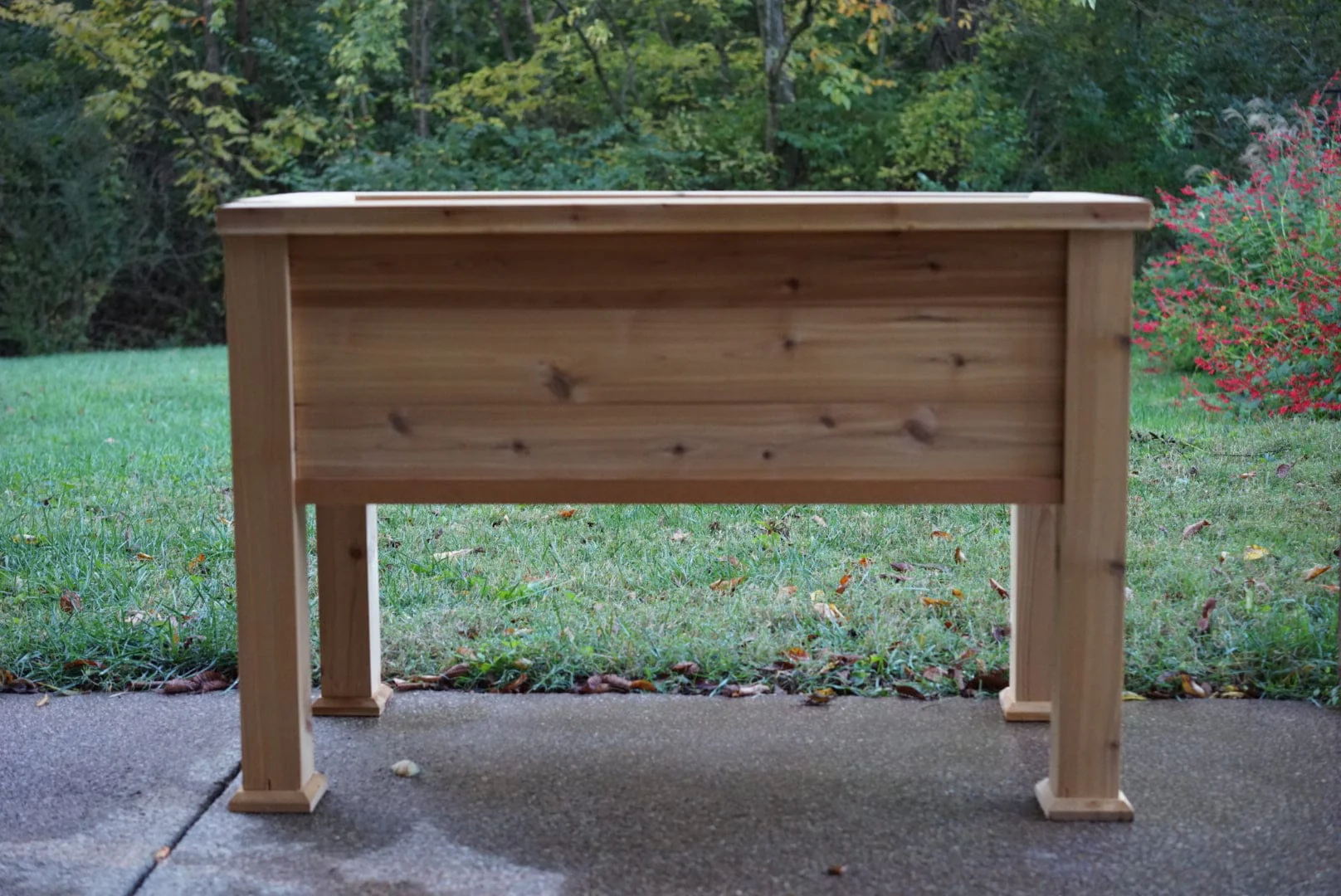 Elevated Cedar Raised Bed Planter with Trim - Image 2
